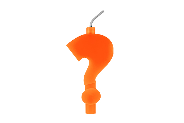 VELA DE ANIVERSARIO SOLID COLORS INTERROG...