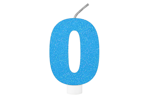 VELA DE ANIVERSÁRIO BRILHANTE N.0 AZUL 