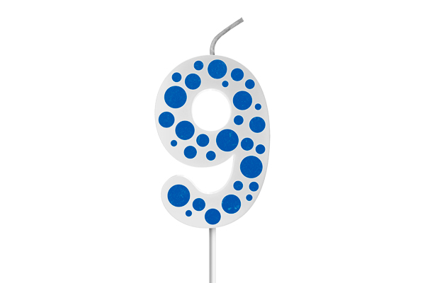 VELA BIG POA BRANCA AZUL N.9 
