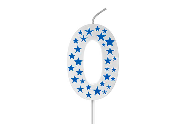 VELA BIG ESTRELADA BRANCA AZUL N.0 