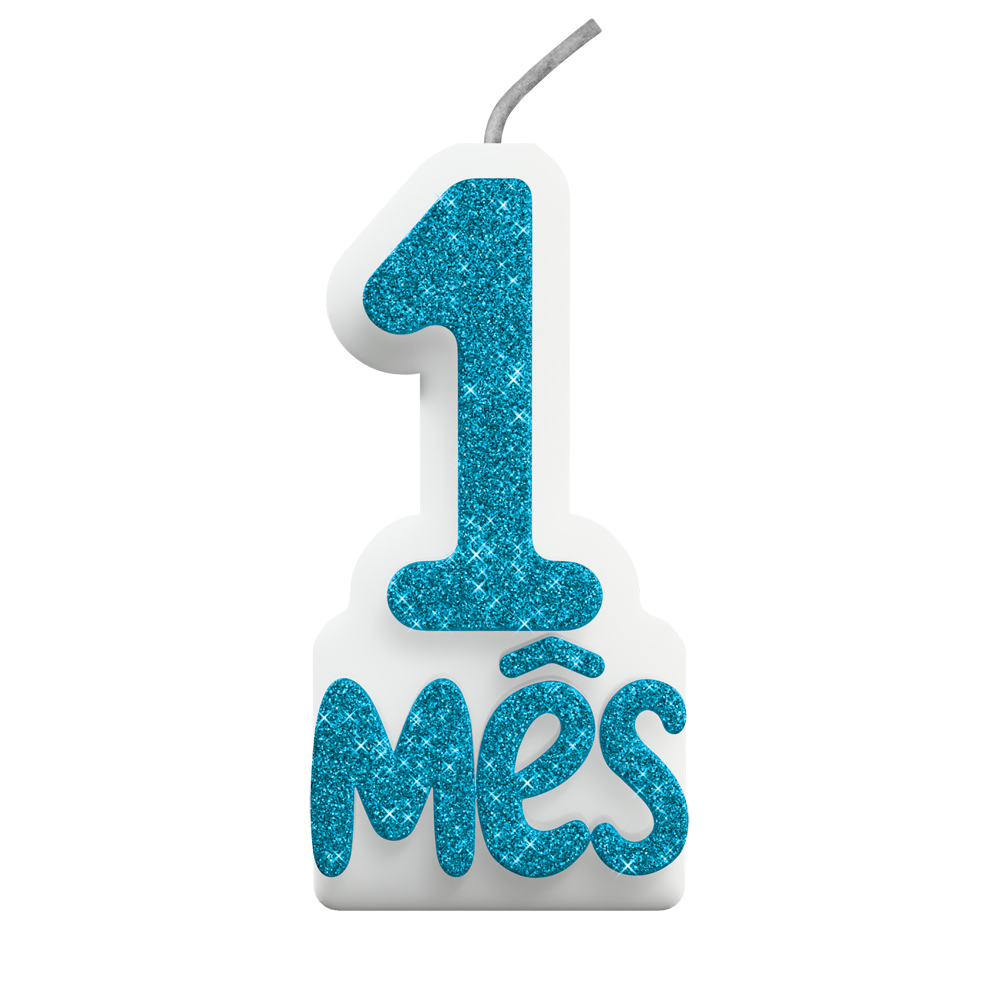 VELA MESVERSARIO N° 1 AZUL