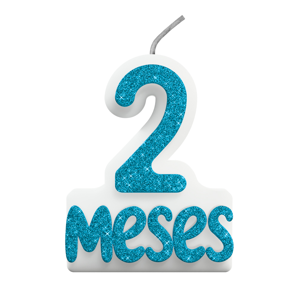 VELA MESVERSARIO N° 2 AZUL