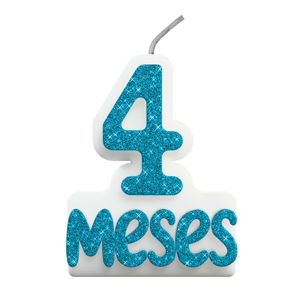 VELA MESVERSARIO N° 4 AZUL