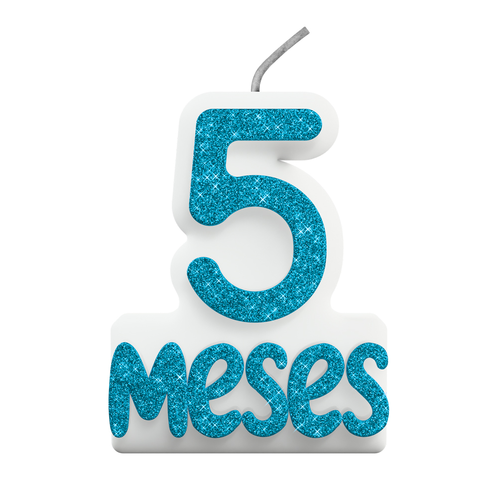 VELA MESVERSARIO N° 5 AZUL