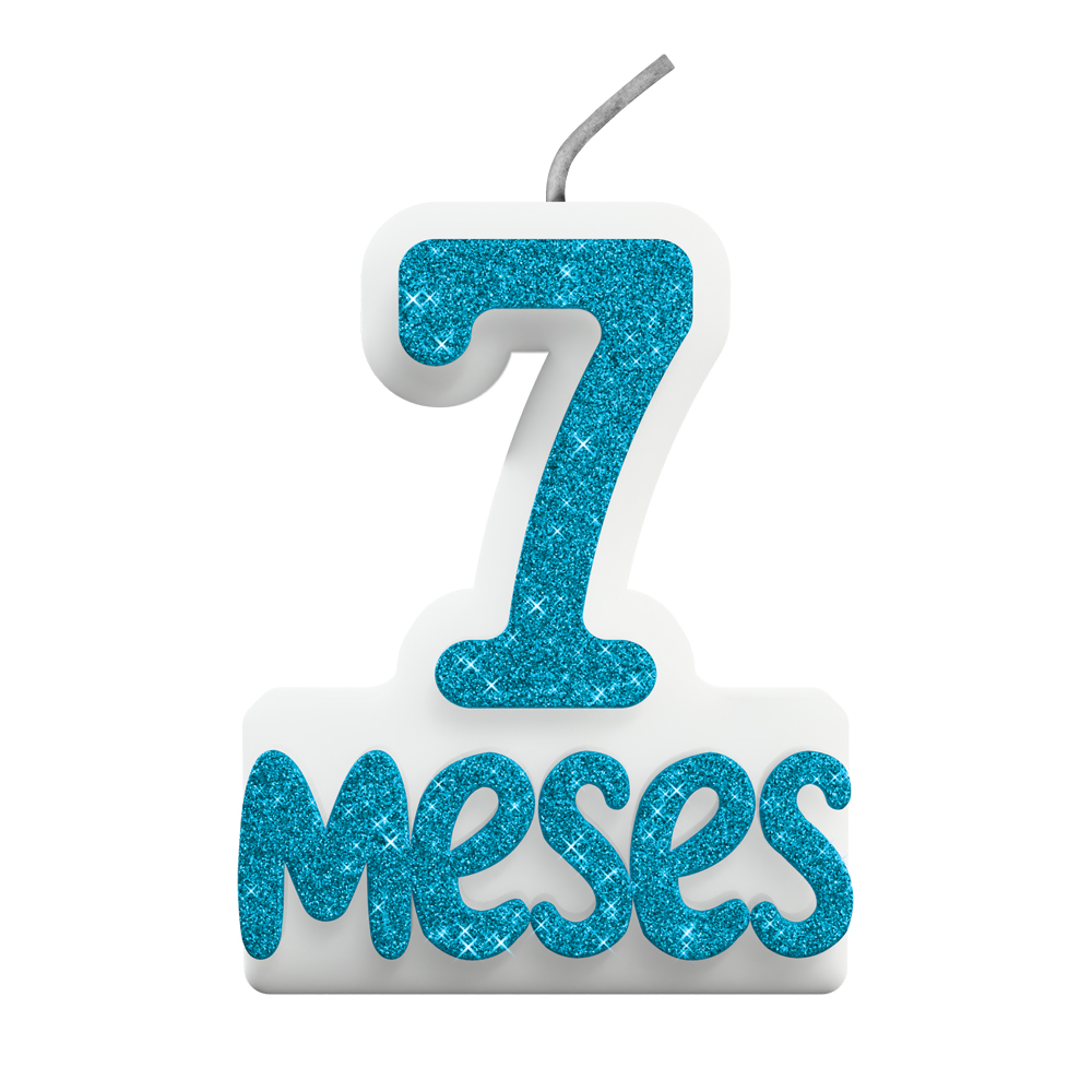VELA MESVERSARIO N° 7 AZUL