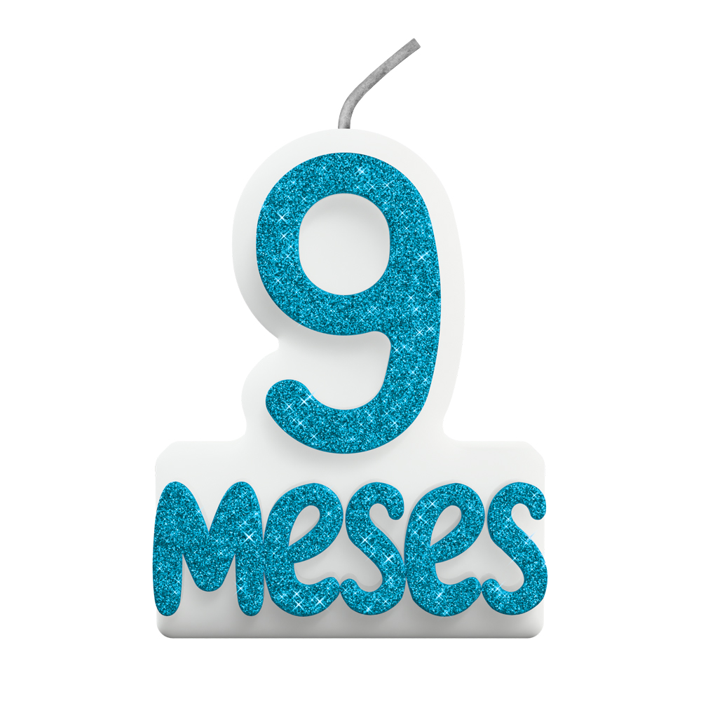 VELA MESVERSARIO N° 9 AZUL