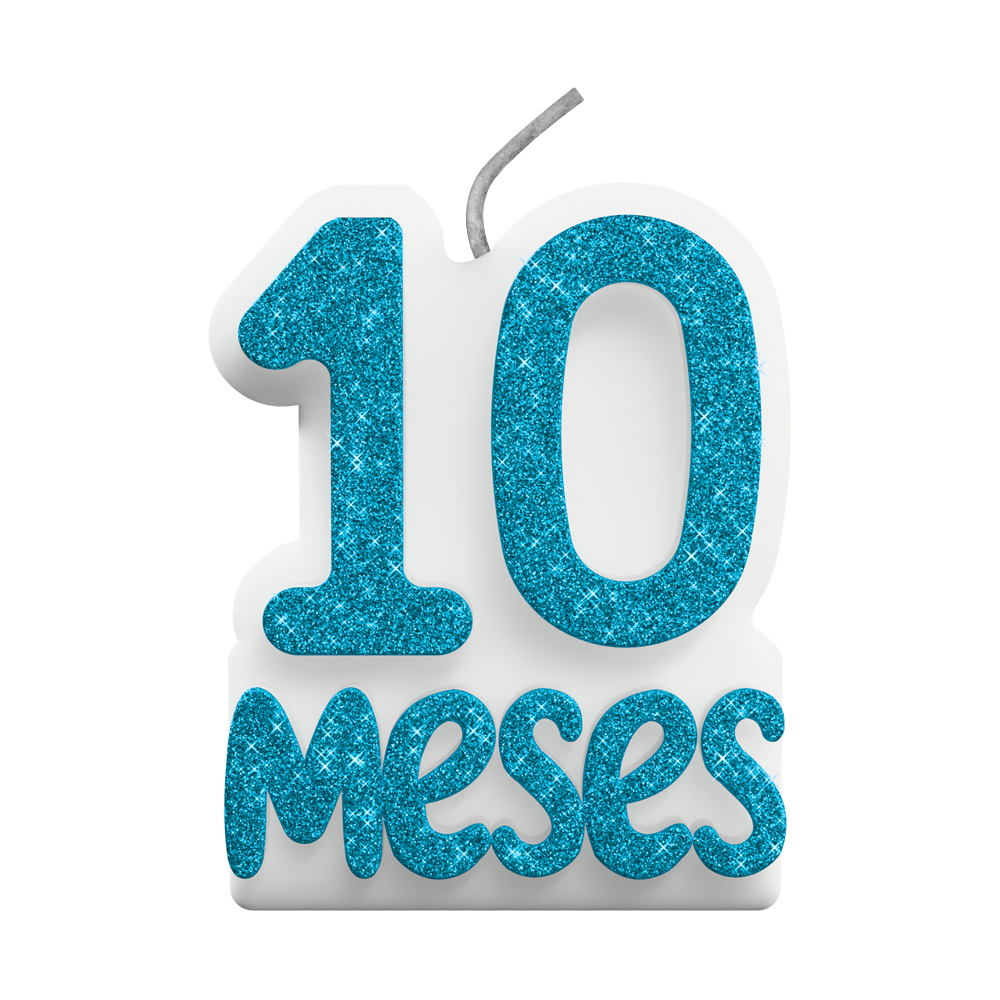 VELA MESVERSARIO N° 10 AZUL