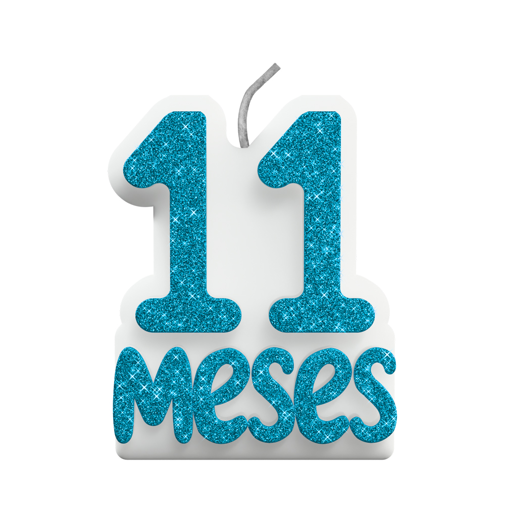 VELA MESVERSARIO N° 11 AZUL