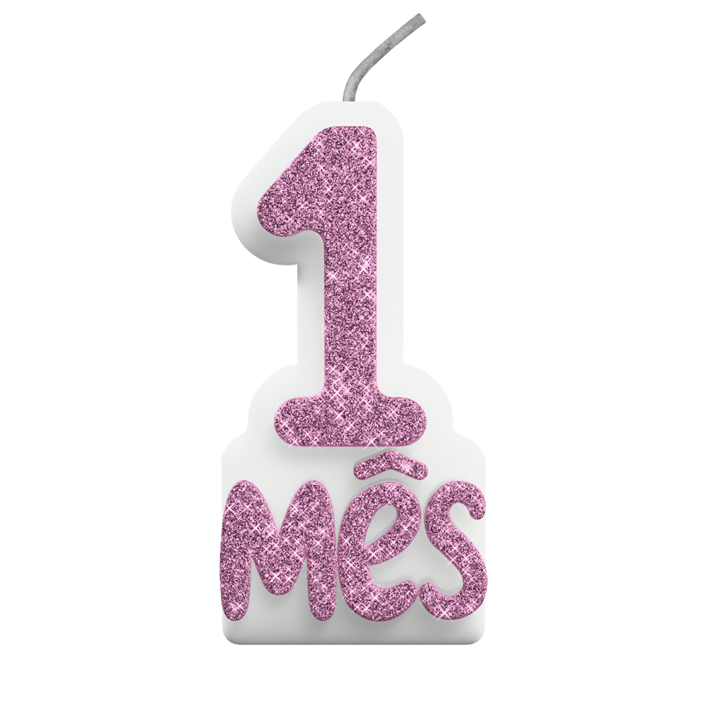 VELA MESVERSARIO N° 1 ROSA