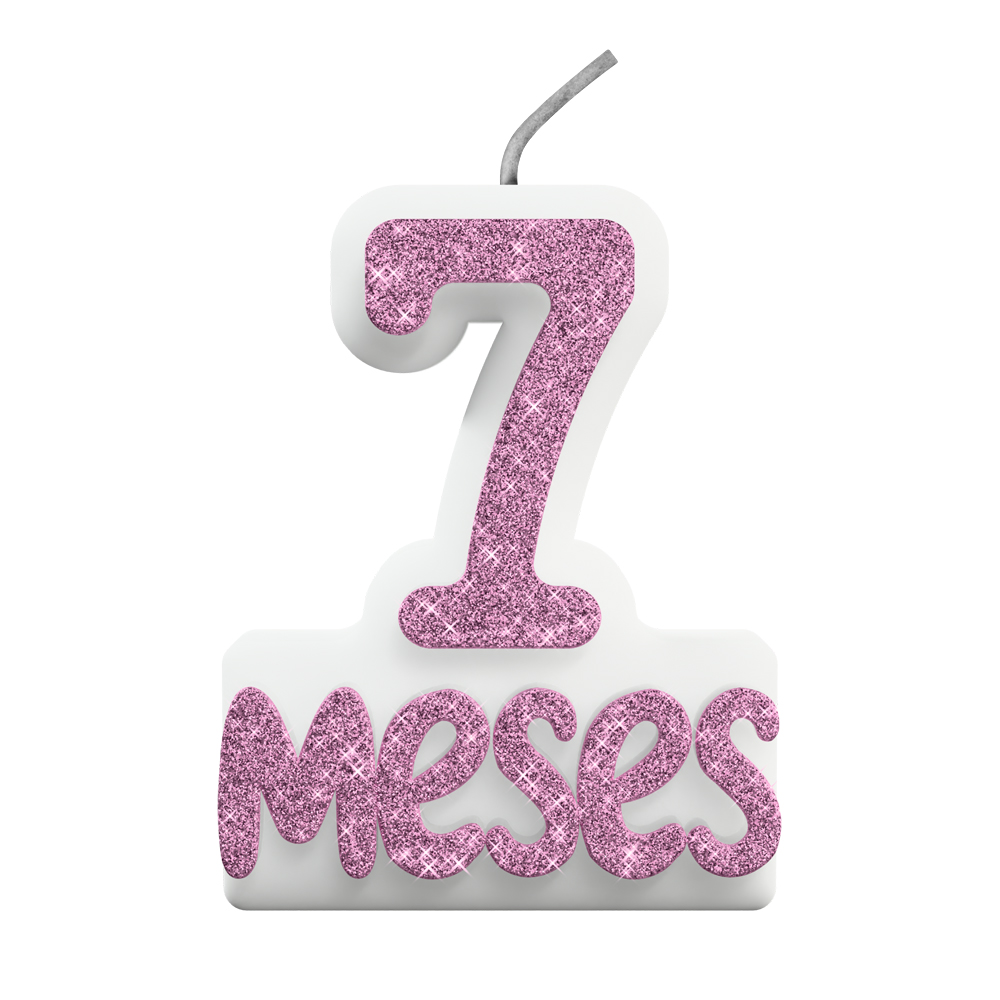 VELA MESVERSARIO N° 7 ROSA