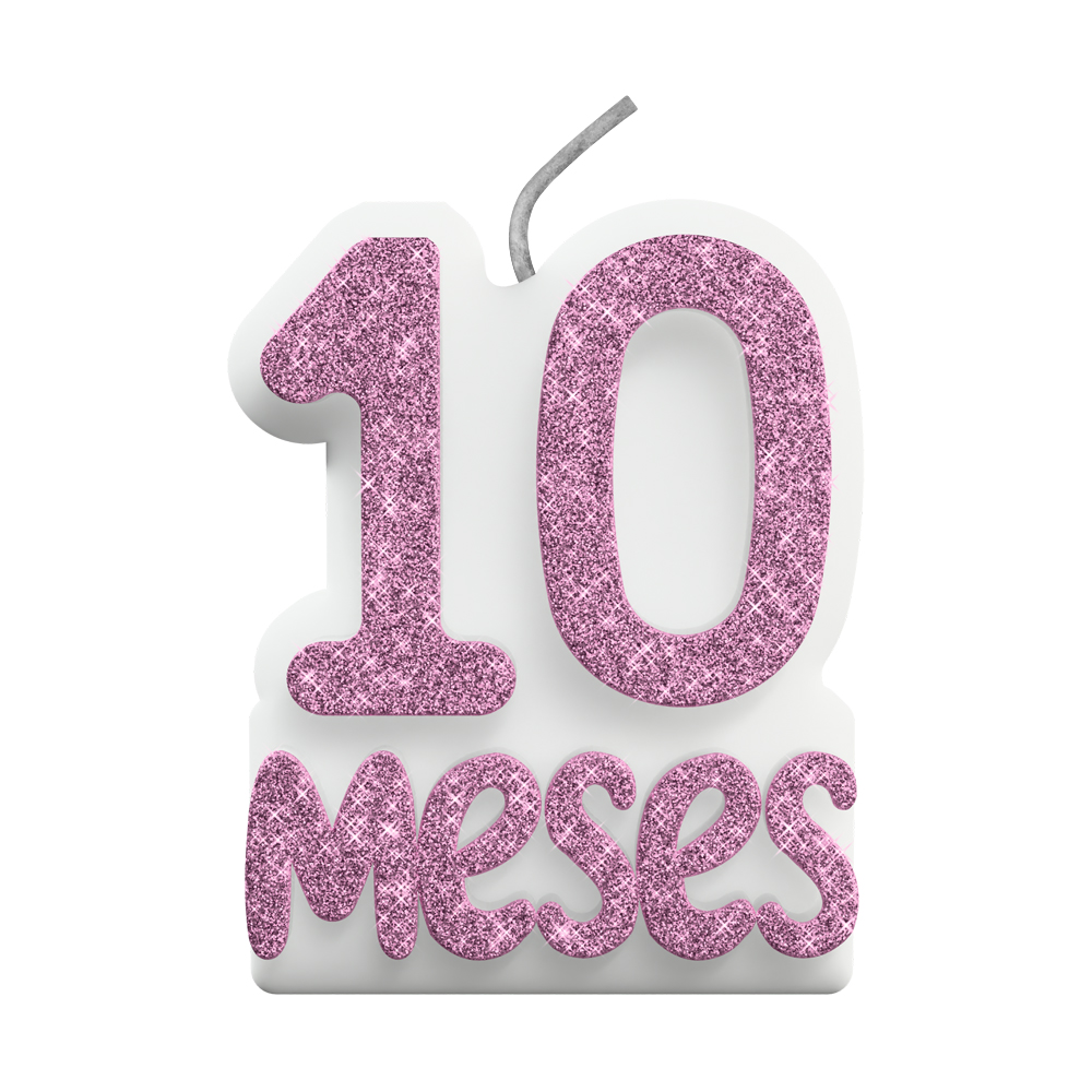 VELA MESVERSARIO N° 10 ROSA