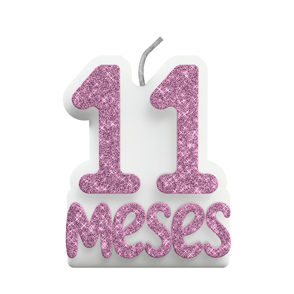 VELA MESVERSARIO N° 11 ROSA